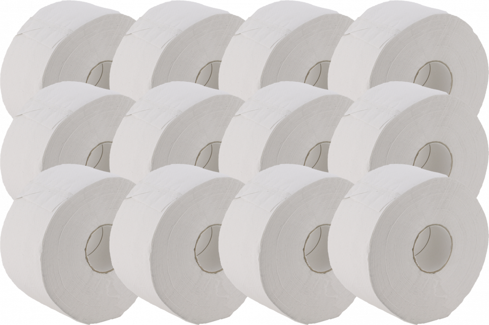 12x Papier toaletowy Merida Optimum, 2-warstwowy, 19cmx140m, biały