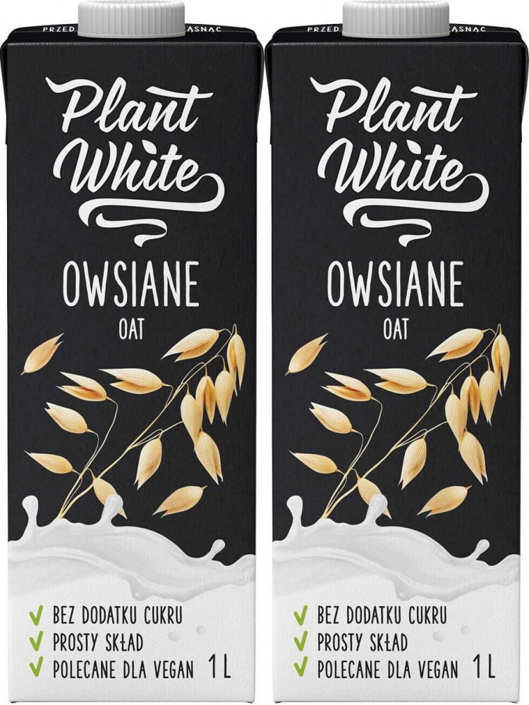 2x Napój owsiany Sante Plant White, bez cukru, 1l