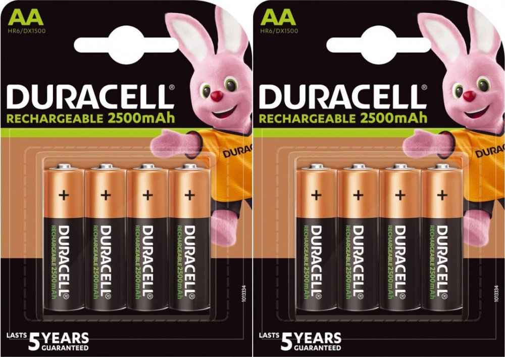 2x Akumulatorki Duracell, AA, 2500mAh, 4 sztuki