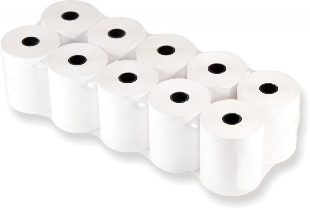 Outlet: USZKODZONE OPAKOWANIE Rolka termiczna Papirus II, 57mm x 20m, 48-55g/m2, BPA Free, 10 sztuk