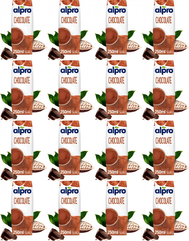 16x Napój sojowy Alpro, o smaku czekoladowym, 250ml