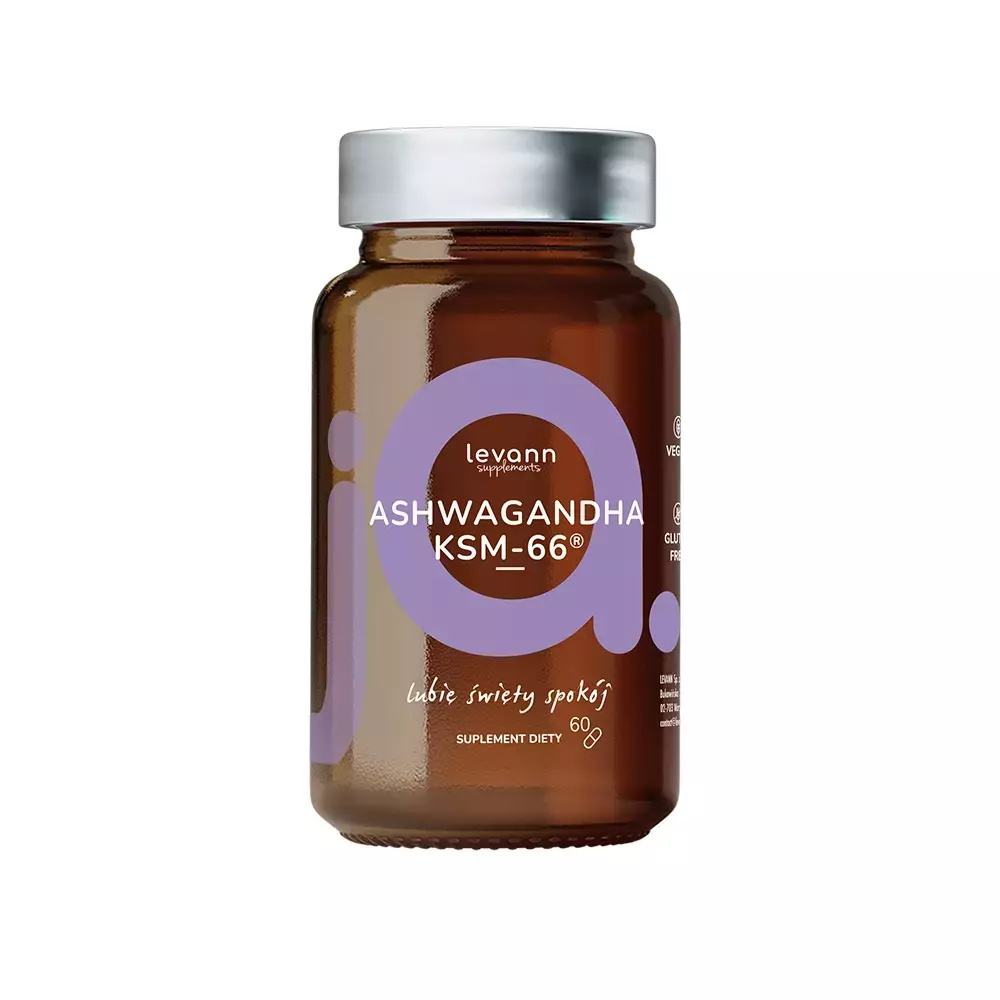 Levann "jA" Ashwagandha KSM-66 , 60 kapsułek