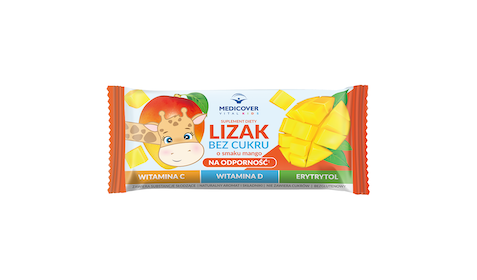 Lizak na odporność o smaku mango, 5 szt.