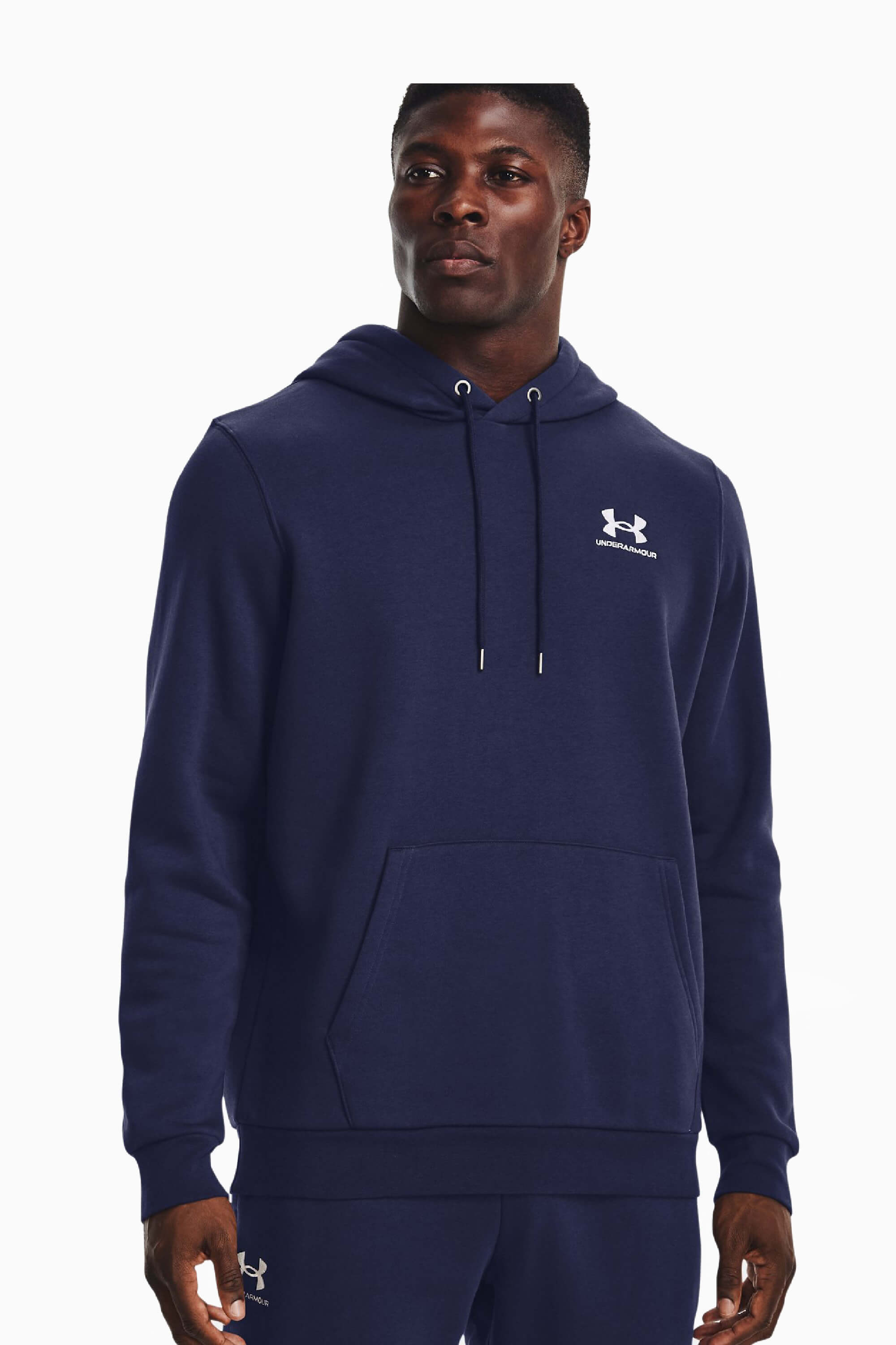 Bluza z kapturem Under Armour Essential Fleece - Granatowy