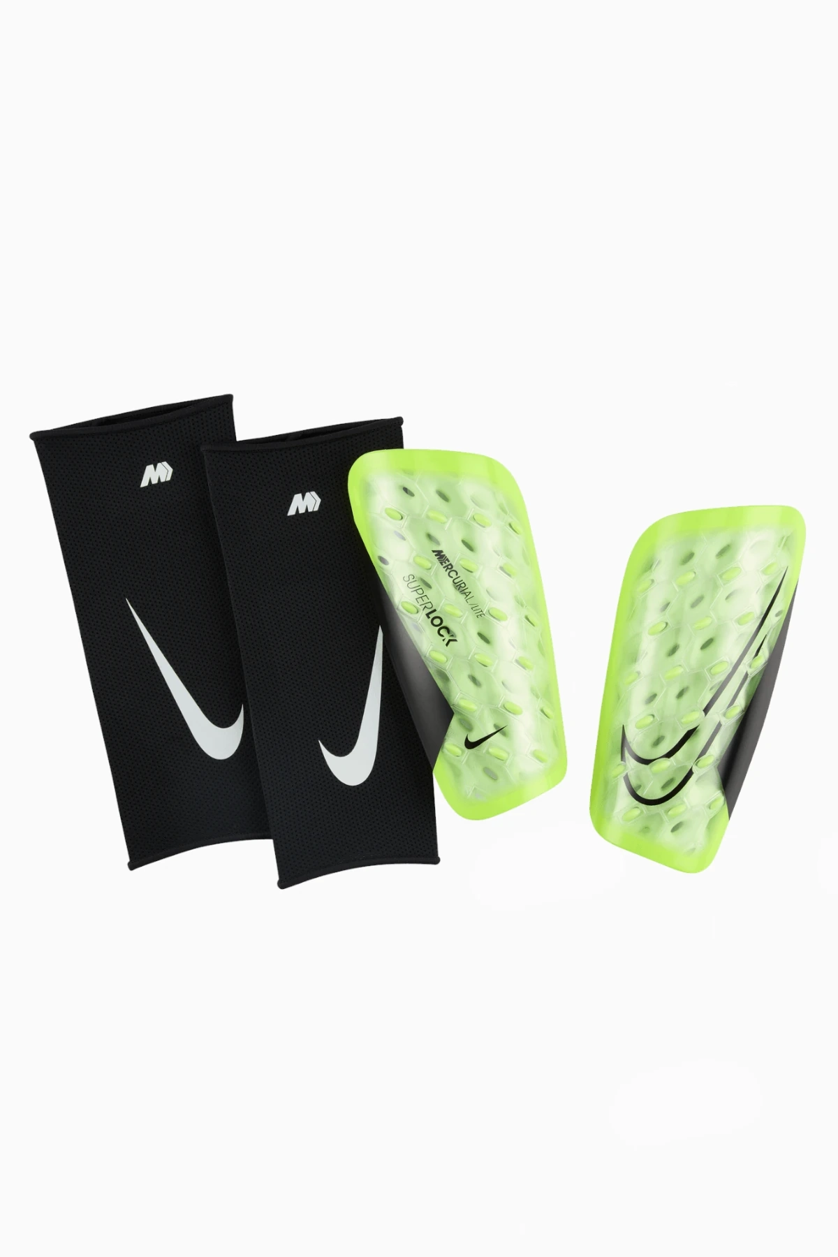 Ochraniacze Nike Mercurial Lite SuperLock - Limonkowy
