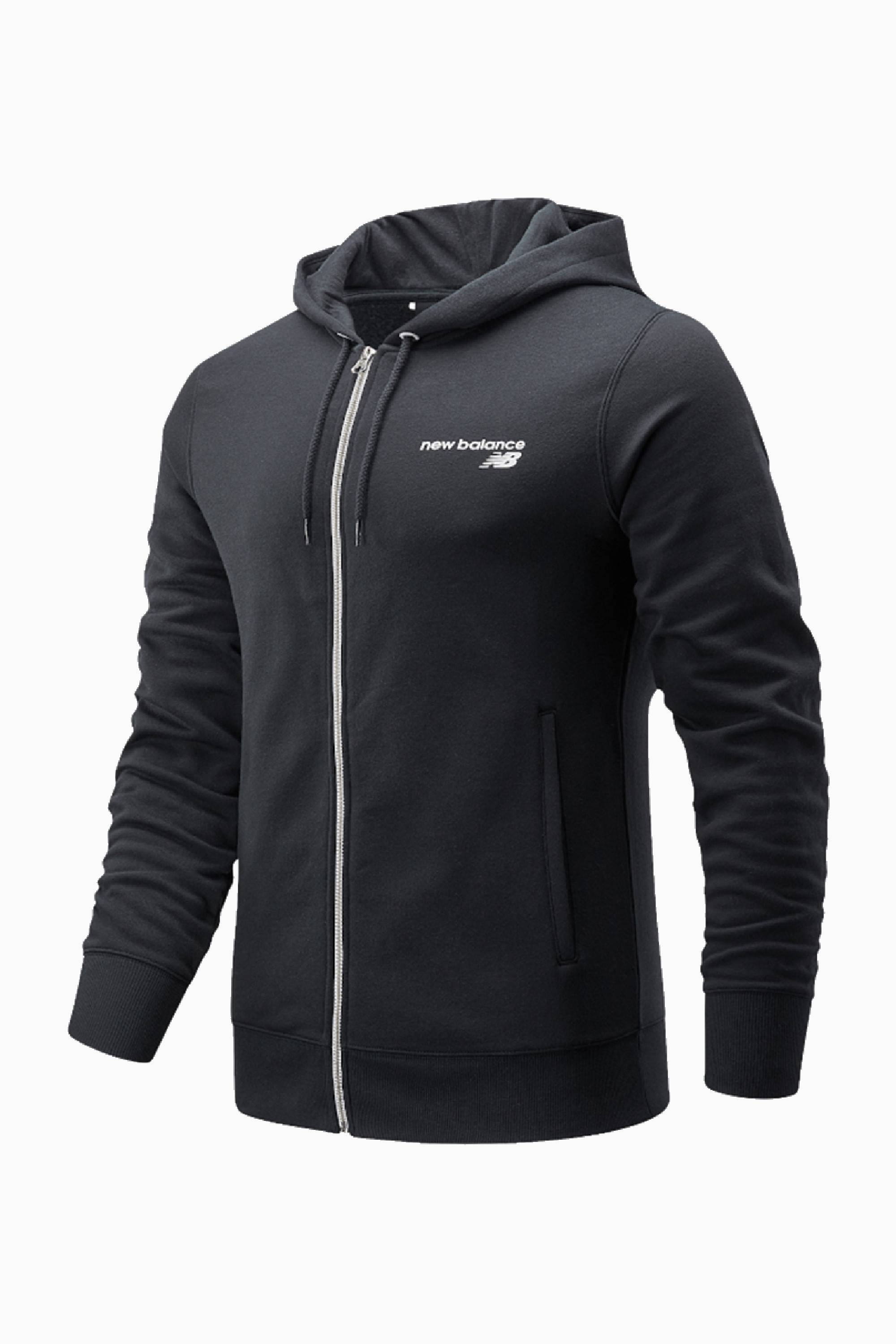 Bluza z kapturem New Balance Classic Core Fleece - Czarny