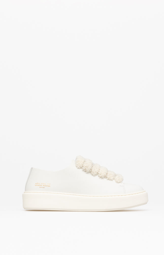 Sneakersy damskie skórzane GRACE VANILLA 40 - Vanda Novak