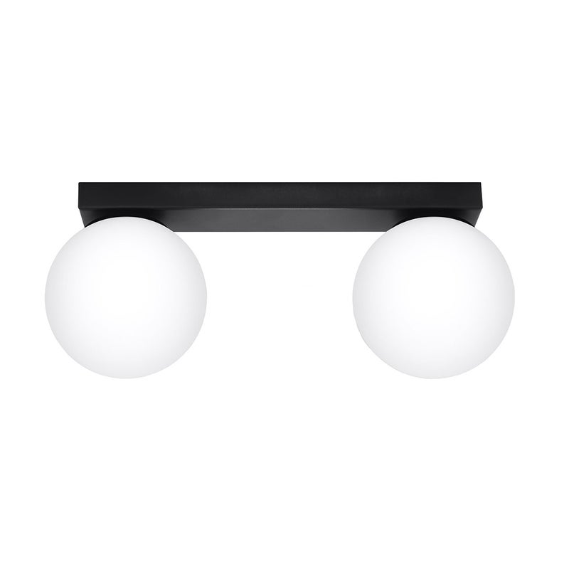 Plafon YOLI 2 czarny, nowoczesny - 34.5x12x14.5cm Sollux