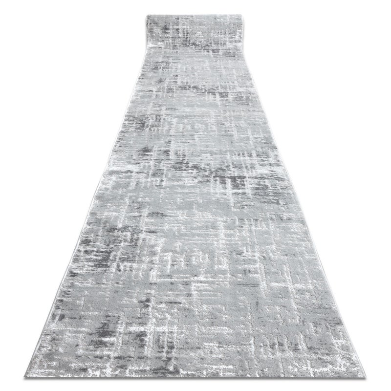 Chodnik Strukturalny MEFE 8722 dwa poziomy runa szary / biały 200 cm 200x190 cm