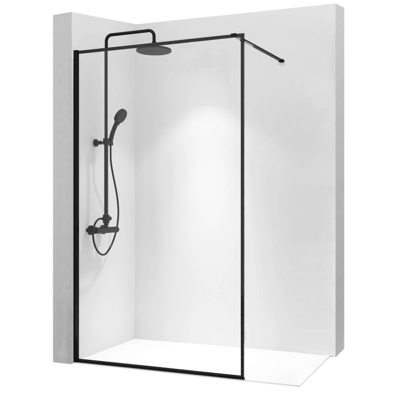 Ścianka Rea Bler 100 Prysznicowa Czarna Black