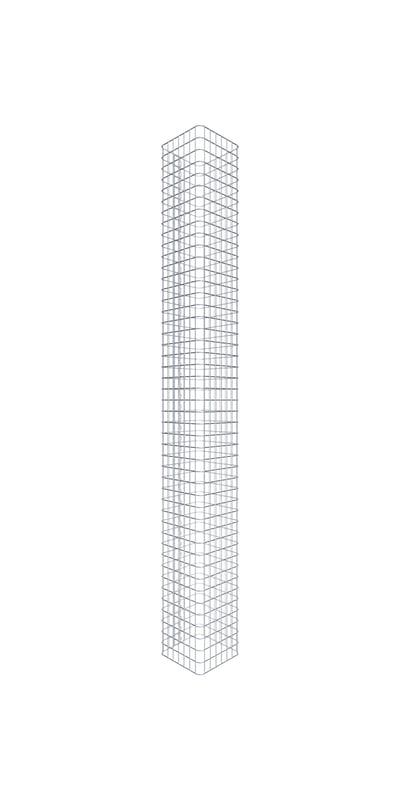 Kolumna gabionowa kątowa 37 cm x 37 cm, wysokość 230 cm, MW 5 cm x 5 cm