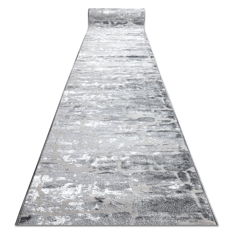 Chodnik Strukturalny MEFE 6184 dwa poziomy runa ciemnoszary 100 cm 100x830 cm