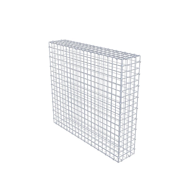 Gabion 100 cm x 90 cm x 20 cm (dł. x wys. x gł.), rozmiar oczek 5 x 5 cm, pierścień spiralny