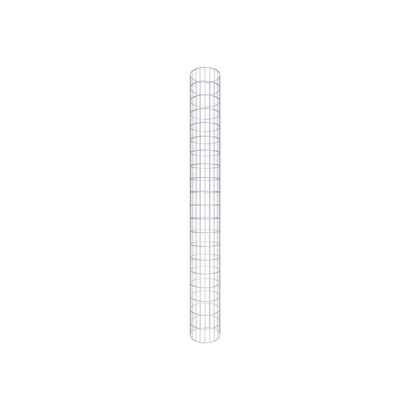 Kolumna gabionowa o średnicy 32 cm, okrągła MW 5 x 10 cm - Wysokość: 2,00 m