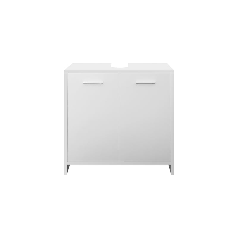 ML-Design szafka pod umywalke biala 58x60x33cm, szafka pod umywalke z 2 drzwiczkami, duzo miejsca do przechowywania, szafka pod umywalke z drewna MDF,