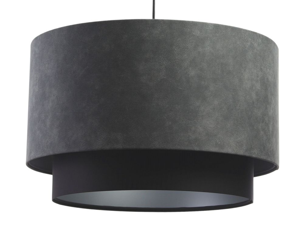 Lampa wisząca DOUBLE ZAMSZ 60 szara/czarna