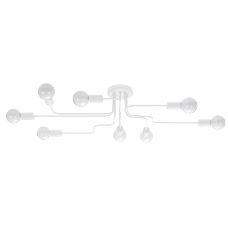 Lampa wisząca VECTOR 8 biała, industrialna - 103x56x15.5cm Sollux