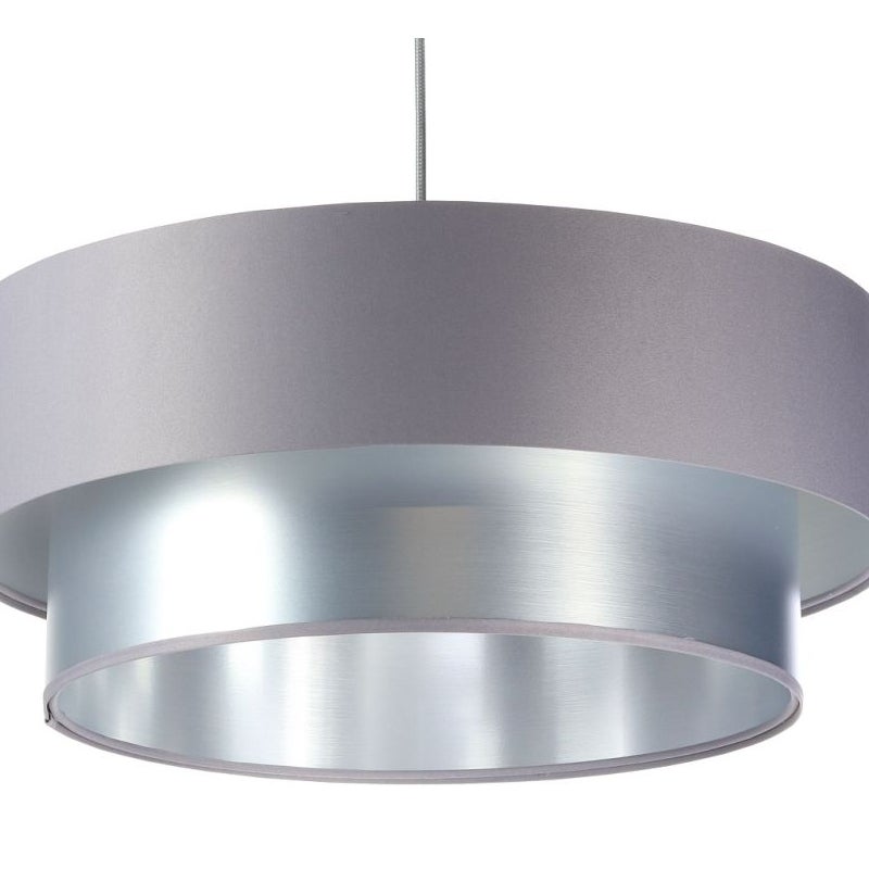Lampa wisząca DOUBLE GRAY 50 szara/srebrna
