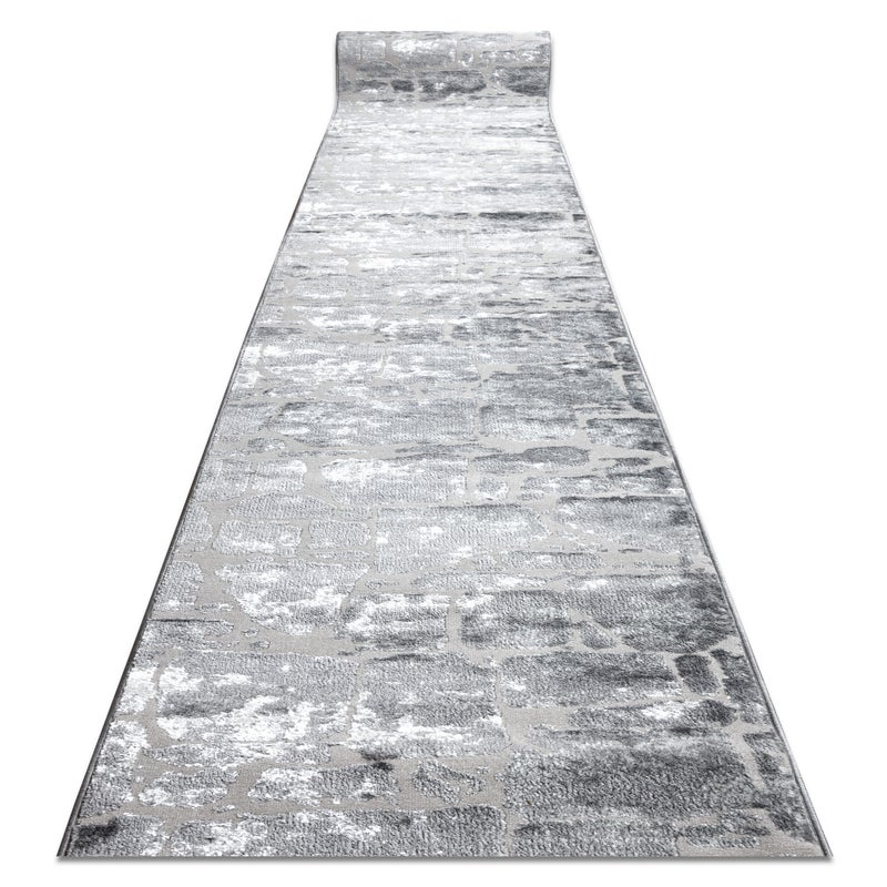 Chodnik Strukturalny MEFE 6184 dwa poziomy runa ciemnoszary 100 cm 100x330 cm