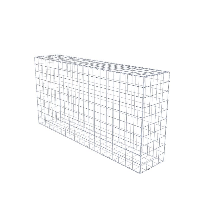 Gabion 200 cm x 100 cm x 40 cm (dł. x wys. x gł.), rozmiar oczek 10 x 10 cm, pierścień spiralny