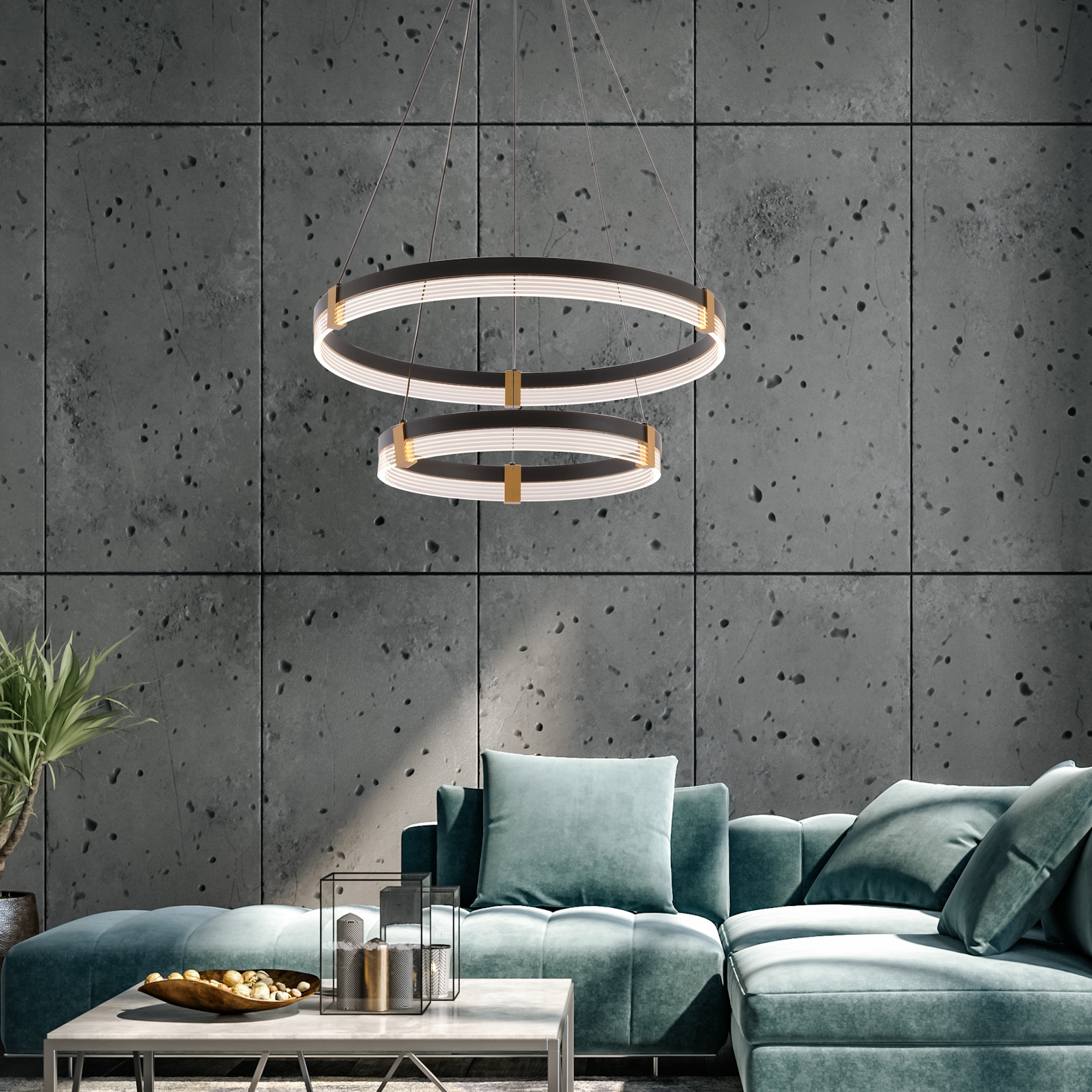 Light Prestige Plum lampa wisząca czarna LP-0407/2PBK