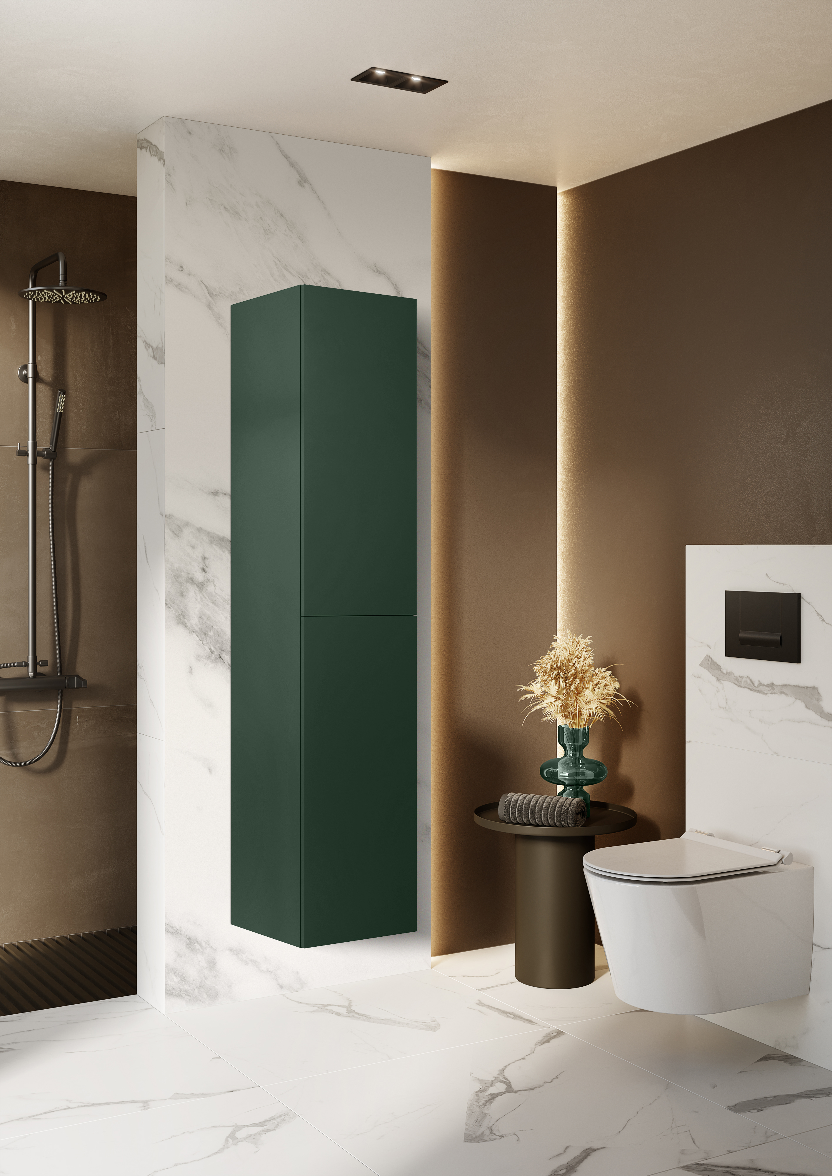 Elita For All szafka 40x35,2x180 cm boczna wisząca forest green matt RE030400167010