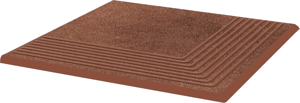 Paradyż Taurus stopnica 30x30 cm narożna brązowy mat
