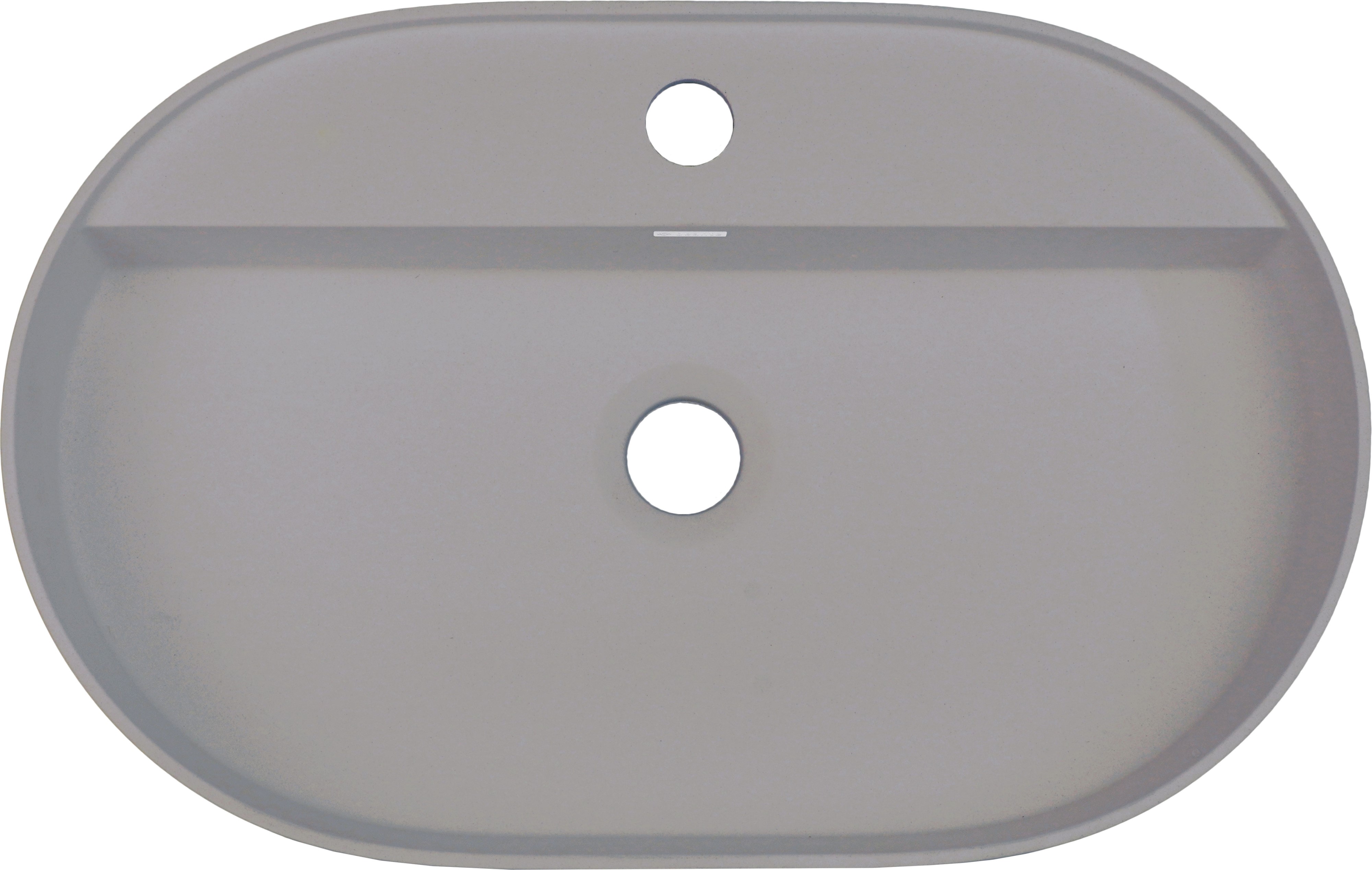Deante Silia umywalka 55x35 cm owalna nablatowa szary CQS_SU6B