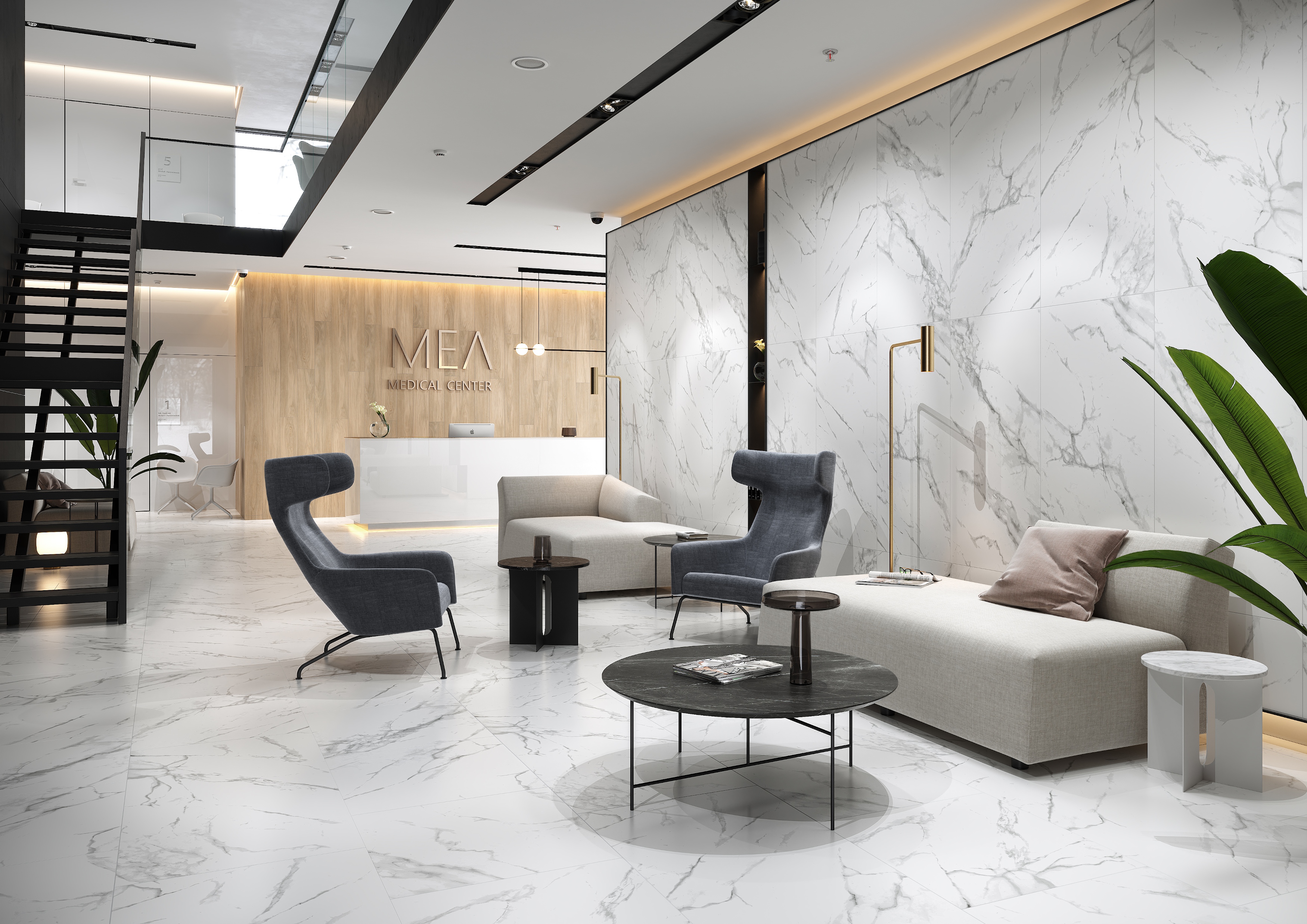 Opoczno Calacatta Marble white płytka ścienno-podłogowa 59,8x59,8 cm biały mat