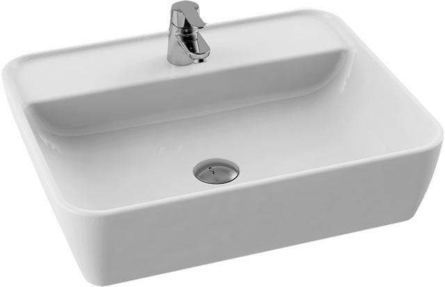 CeraStyle One umywalka 55x45 cm nablatowa biała 076700-u