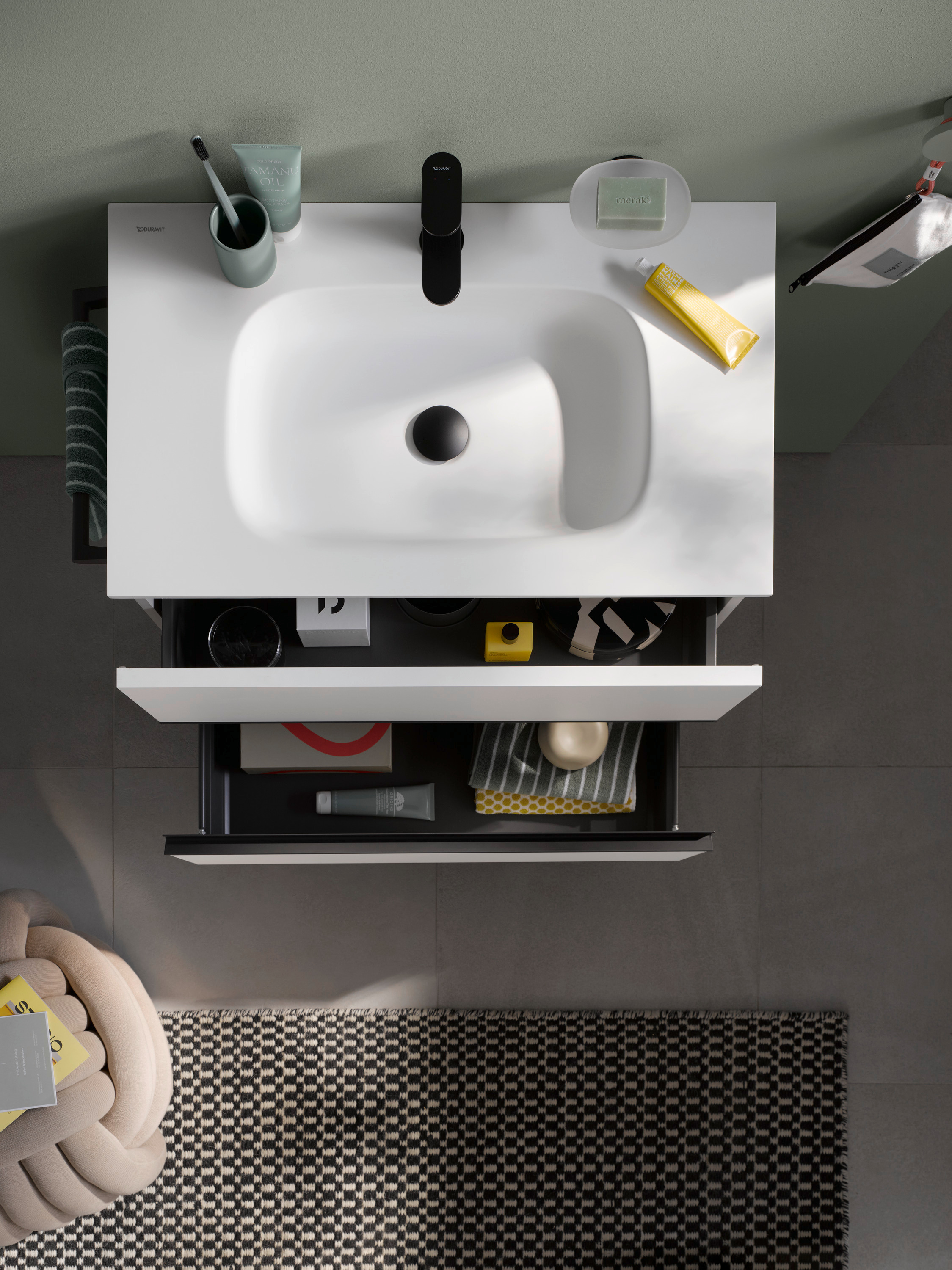 Duravit Sivida umywalka 82x48,5 cm prostokątna meblowa biała 2650013200
