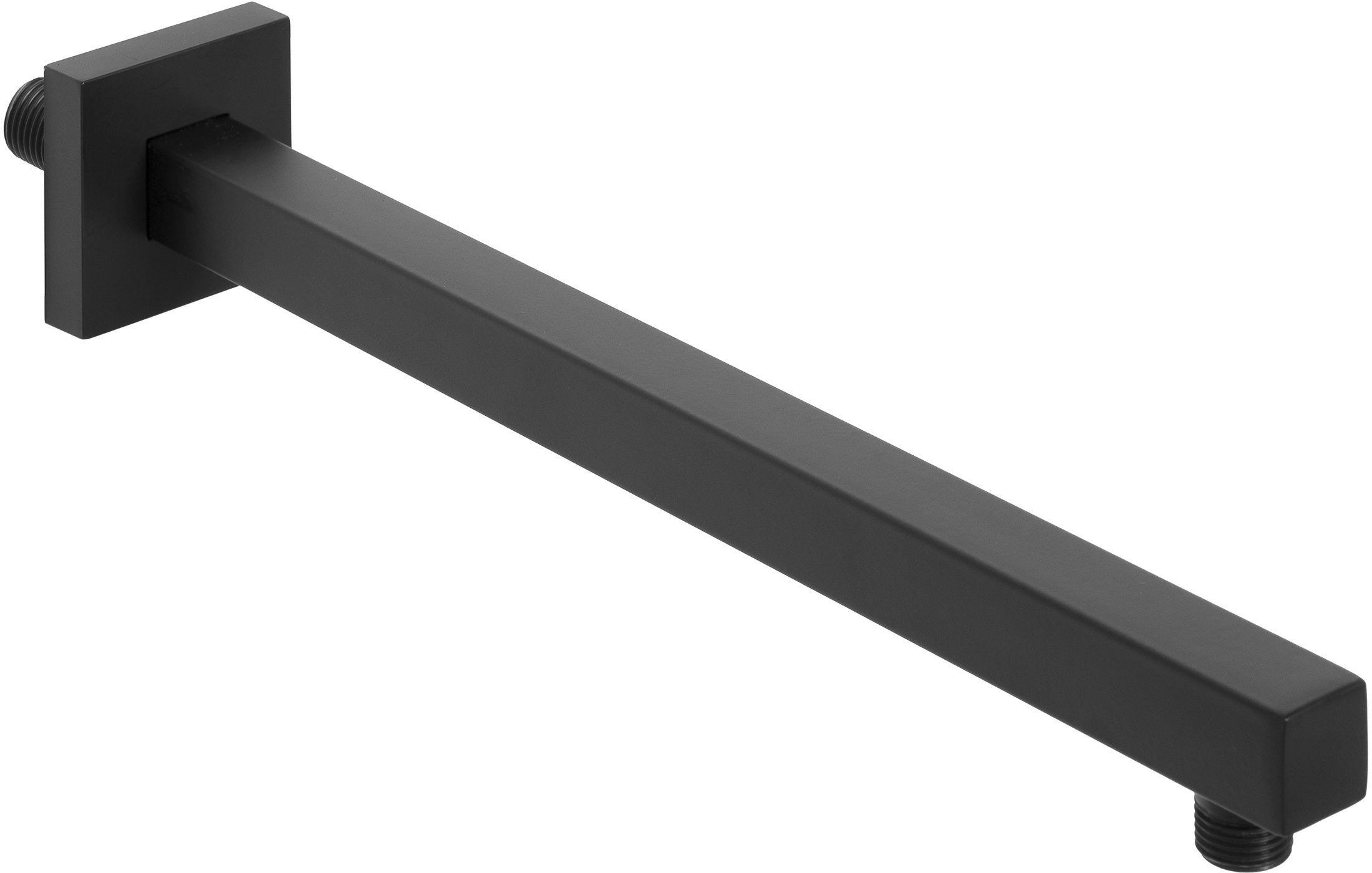 Invena ramię prysznicowe 40 cm ścienne czarne SC-D1-078