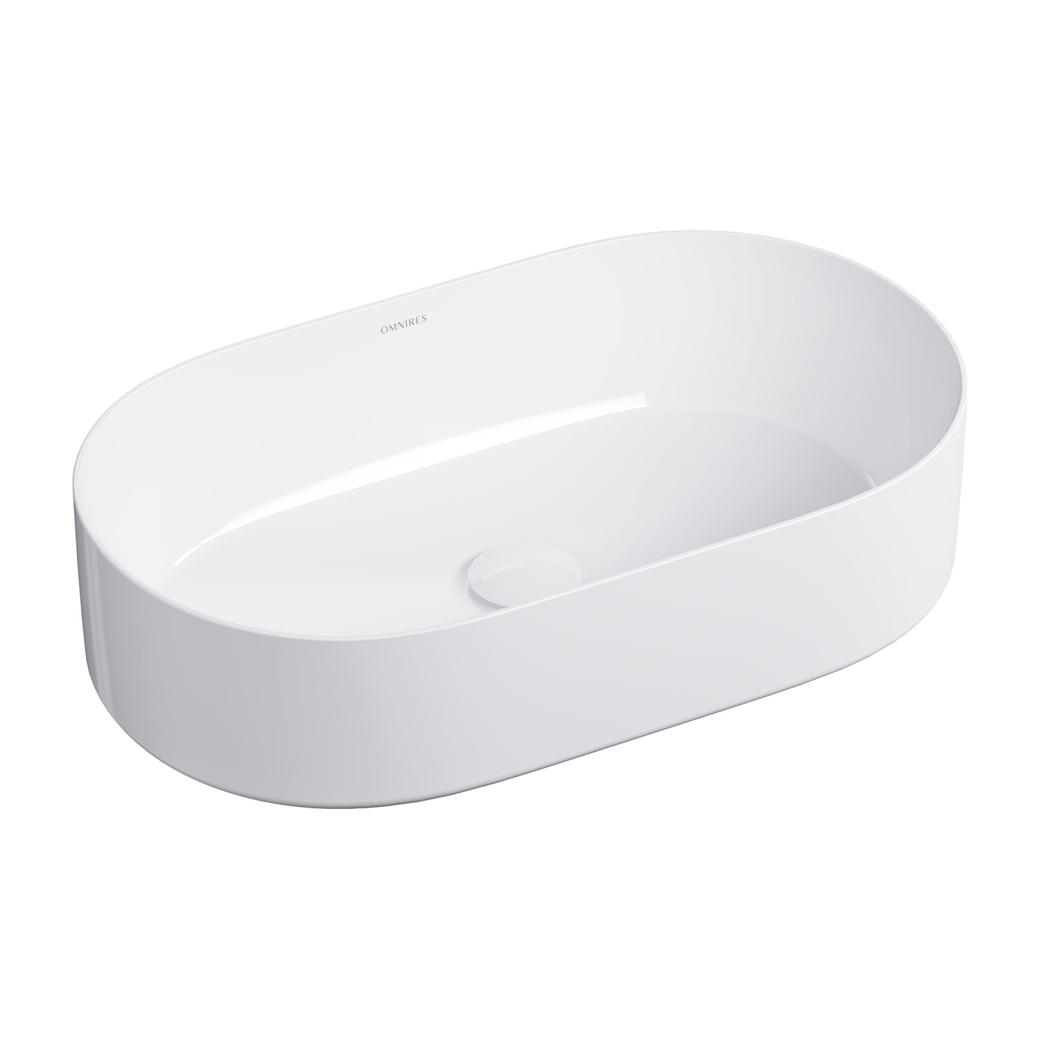Omnires Mesa umywalka 53x32 cm owalna nablatowa biała MESA530BP