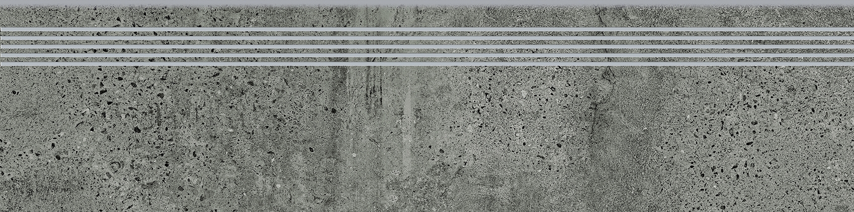 Opoczno Newstone Graphite Steptread stopnica podłogowa 29,8x119,8 cm szary mat