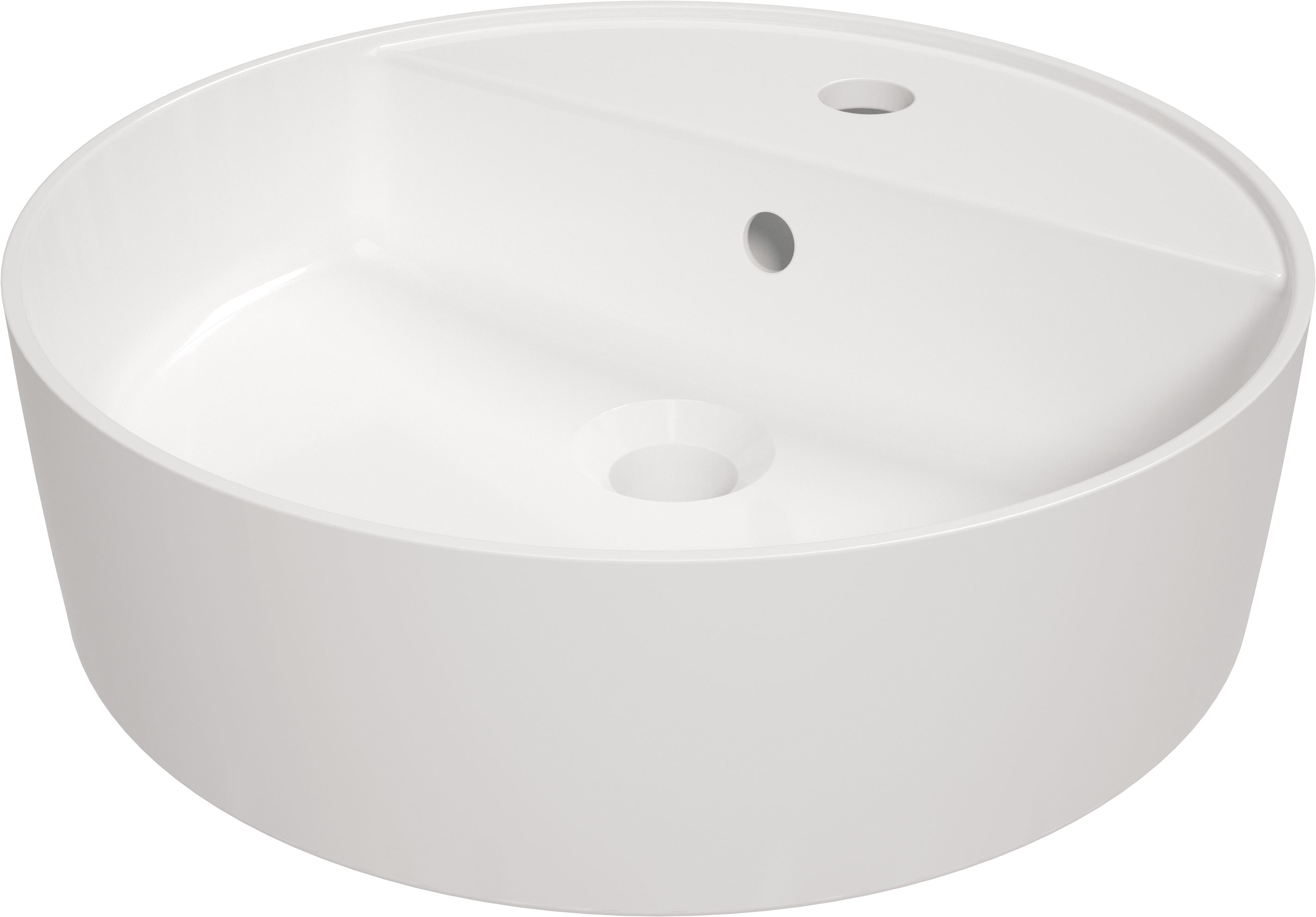 Deante Round umywalka 42x42 cm okrągła nablatowa biała CGR_6U4B - Wysyłka w 24h
