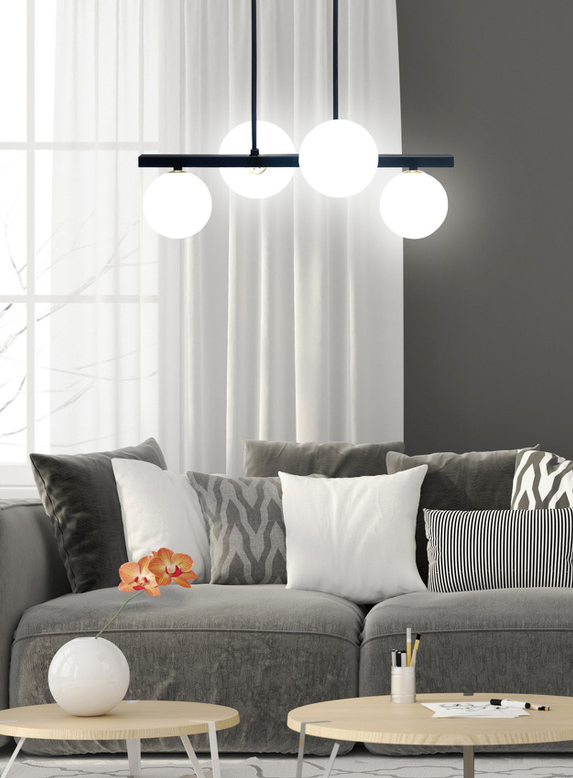 Candellux Kama lampa podsufitowa 4x28 W biała 34-01214