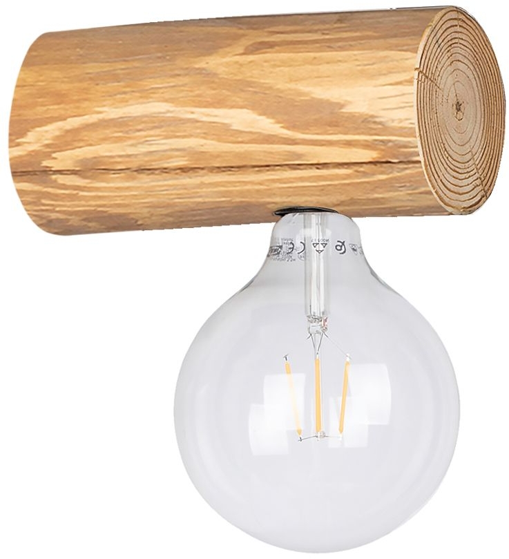Spot-Light Trabo Simple kinkiet 1x25W sosna bejcowana/czarny 6994151