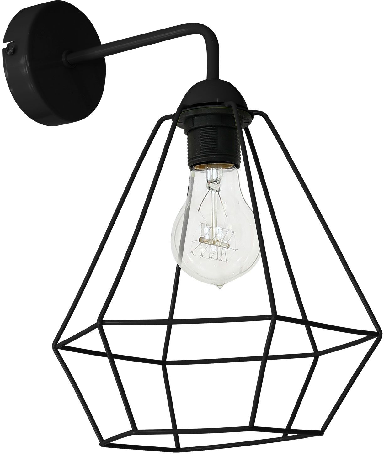 Luminex Alma kinkiet 1x60W czarny 8966