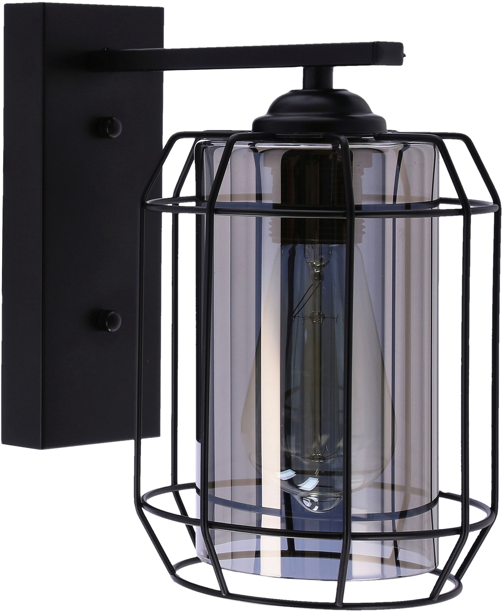 Candellux Jonera kinkiet 1x40W czarny/przydymiony 21-10186