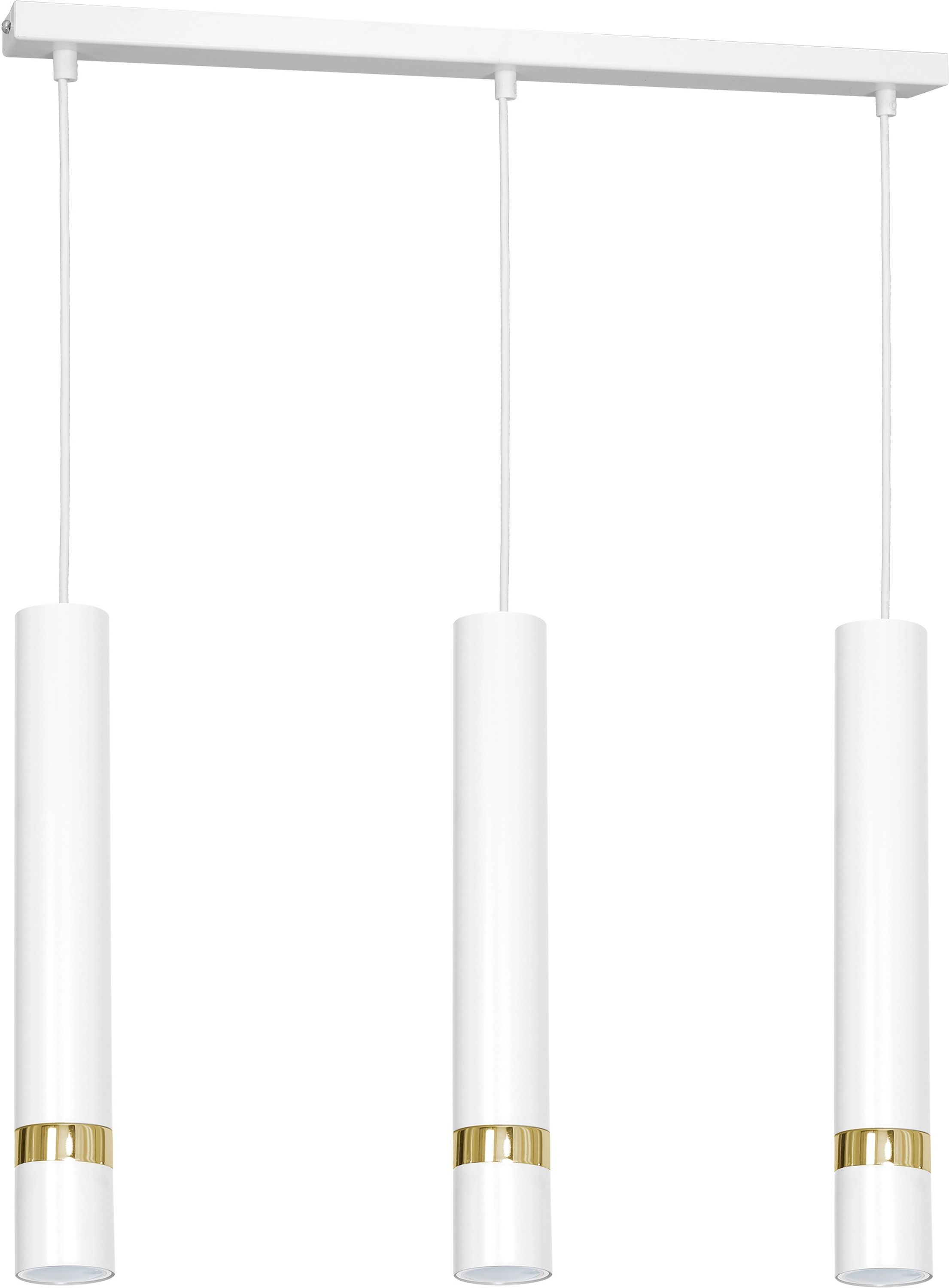 Luminex Reno lampa wisząca 3x8W biały/złoty 1547