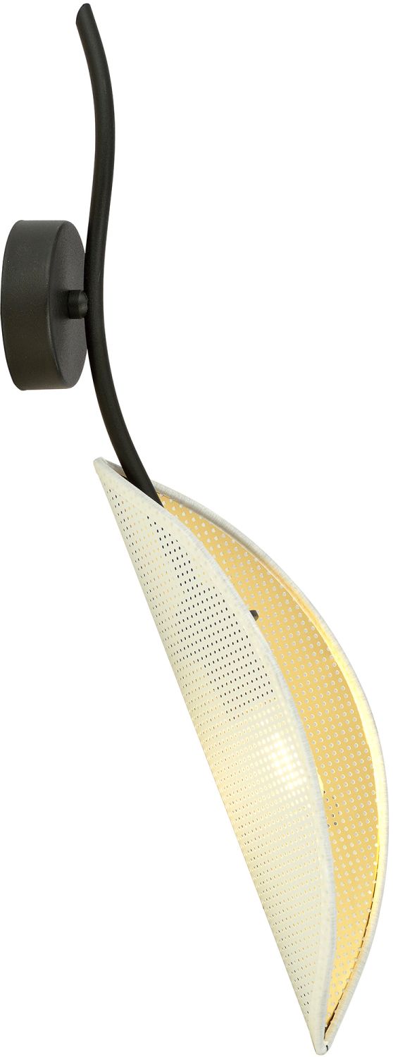 Emibig Lotus kinkiet 1x10 W biały-czarny-złoty 1107/K1