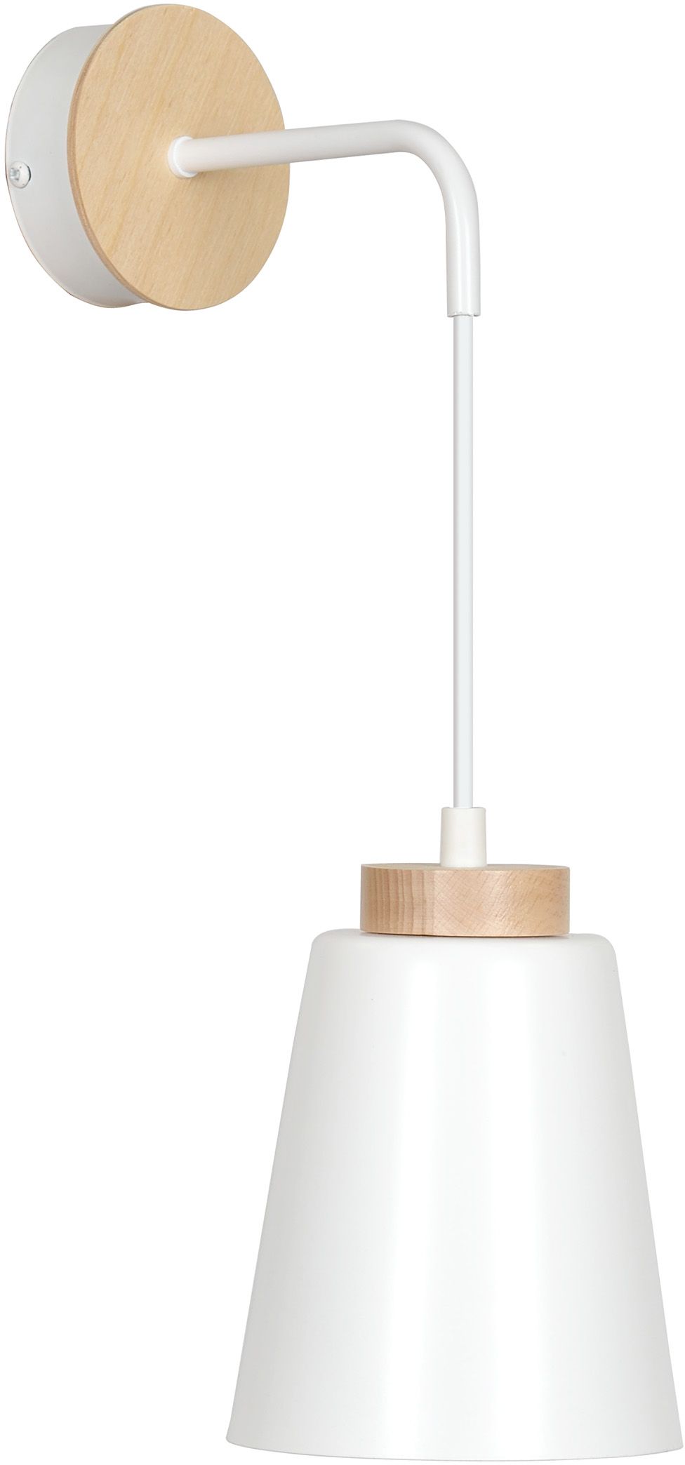 Emibig Bolero kinkiet 1x15 W biały-drewno 443/K1