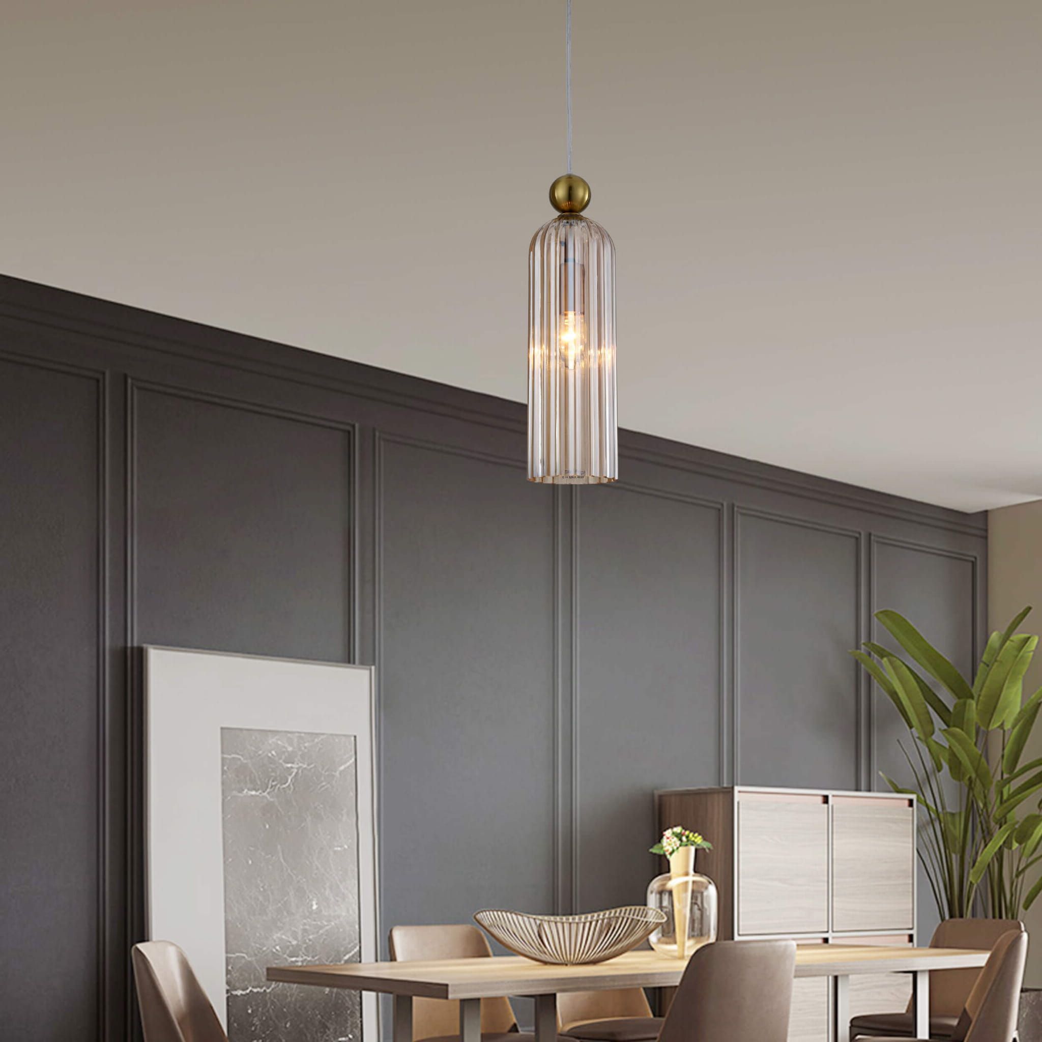 Light Prestige Piega lampa wisząca 1x40 W złota-bursztynowa LP-939/1PAMBER - Wysyłka w 24h
