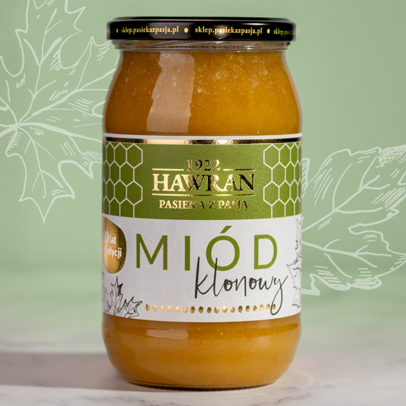 Miód klonowy 1050g - Pasieka z Pasją Hawran