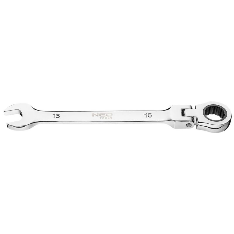 Klucz płasko-oczkowy NEO TOOLS z przegubem i grzechotką 15 x 220 mm 1 szt