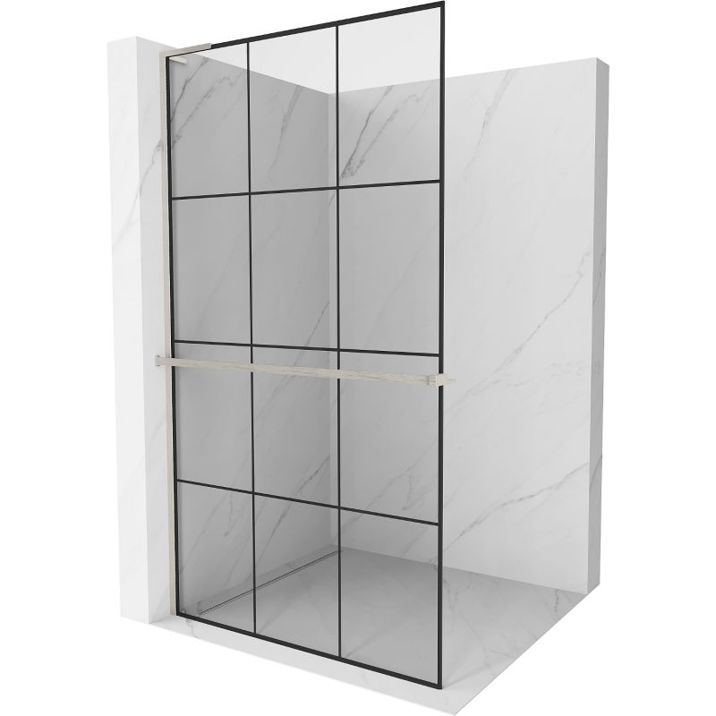 Ścianka prysznicowa Mexen Kioto+ L czarny wzór 100x200 cm 800-100-123-97-77 1 szt.