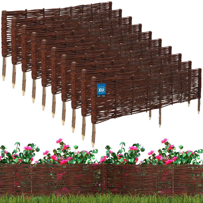 Płotek ogrodowy KOTARBAU wiklinowy 120x30 cm 10 szt.
