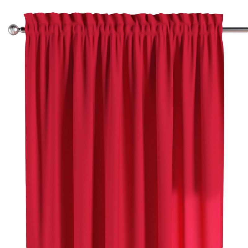 Zasłona na kanale z grzywką 1 szt. 130 x 260 cm Dekoria czerwony 1 szt.