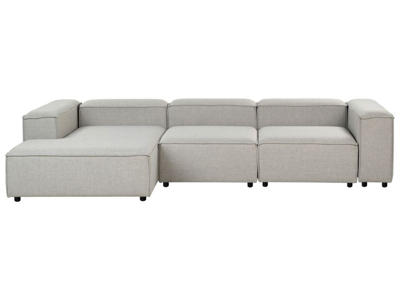 Sofa narożna prawostronna Ardal Jasnoszary dla 4 osób Prawostronny 1 kpl