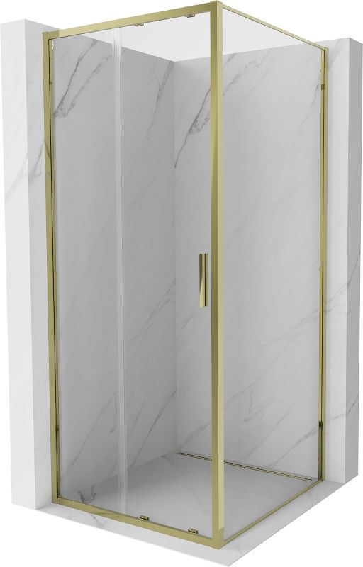 Kabina prysznicowa Mexen Exo rozsuwana 100 x 100 cm transparent złota 1 szt.